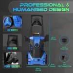 Electric Pressure Washer 4800PSI-Max 3.2GPM Power Washer with 25 Feet Hose,16.4 Feet Power Cord, Car Wash Machine Blue Ideal Cleaning for Garden