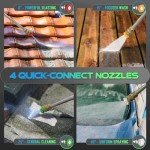 Electric Pressure Washer 4800PSI-Max 3.2GPM Power Washer with 25 Feet Hose,16.4 Feet Power Cord, Car Wash Machine Blue Ideal Cleaning for Garden