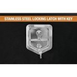 Buyers Products 1702303 Black Steel Underbody Truck Box, 18 x 18 x 30 Inch, Made In The USA, 14 Ga Black Steel Trailer/Truck Bed Tool Box, Weather-Resistant, Locking T-Latch