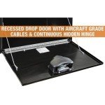 Buyers Products 1702303 Black Steel Underbody Truck Box, 18 x 18 x 30 Inch, Made In The USA, 14 Ga Black Steel Trailer/Truck Bed Tool Box, Weather-Resistant, Locking T-Latch