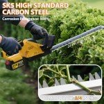 22''Hedge Trimmer Cordless,21V Electric Handheld Bush Clipper with 2 Pack 4000mAh Rechargeable Batteries,3200RPM 180°Rotatable Head,3/4''Blade Gap,Lightweight & Compact Trimmer