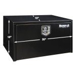 Buyers Products 1702303 Black Steel Underbody Truck Box, 18 x 18 x 30 Inch, Made In The USA, 14 Ga Black Steel Trailer/Truck Bed Tool Box, Weather-Resistant, Locking T-Latch