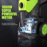 Electric Pressure Washer - 3000PSI Electric Power Washer with 33FT Pressure Hose, 33FT Power Cord, 4 Nozzles,450ML Foam Bottle, High Pressure Washer for Cars, Fences, Patios, Driveways