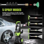 Electric Pressure Washer - 3000PSI Electric Power Washer with 33FT Pressure Hose, 33FT Power Cord, 4 Nozzles,450ML Foam Bottle, High Pressure Washer for Cars, Fences, Patios, Driveways