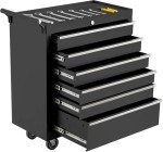 Rolling Tool Chest, 6 Drawers Tool Storage Cabinet, Toolbox with Wheels, Portable Tool Cabinet Organizer with Locking System & Drawer Liners, Tool Storage Cart for Garage, Workshop