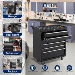 Rolling Tool Chest, 6 Drawers Tool Storage Cabinet, Toolbox with Wheels, Portable Tool Cabinet Organizer with Locking System & Drawer Liners, Tool Storage Cart for Garage, Workshop