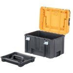 DEWALT TSTAK Tool Box, Deep, Long Handle, Extra Large Design, Fixed Divider for Tool Organization, Water and Debris Resistant (DWST17814)