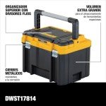 DEWALT TSTAK Tool Box, Deep, Long Handle, Extra Large Design, Fixed Divider for Tool Organization, Water and Debris Resistant (DWST17814)