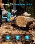 Seesii Chainsaw Cordless 12-inch, Electric HandHeld Chain Saw, 12-in Portable Chainsaw Battery Powered Saws for Trees Wood Cutting, 2 * 4.0Ah Battery and Charger Included, CH1200+