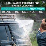 Andeman Cordless Pressure Washer 800PSI 1.5GPM - 3.0Ah Battery Portable Cordless Pressure Washer with 6-in-1 Nozzle | for Car Washing, Driveway, Patio, Fence, Home Cleaning