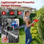 21V Hedge Trimmer Cordless & Grass Shear, 2-in-1 3000mAh Battery Bush Trimmer Handheld Hedge Clippers, Mini Hedge Shears Grass Trimmer for Garden, Lawn Care