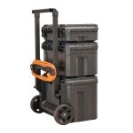 CRAFTSMAN TRADESTACK Tool Box with Wheels, Waterproof, Stackable System, Portable Rolling Storage for Indoor/Outdoor Use, 22.5 Inch (CMST21445)