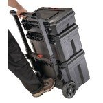 CRAFTSMAN TRADESTACK Tool Box with Wheels, Waterproof, Stackable System, Portable Rolling Storage for Indoor/Outdoor Use, 22.5 Inch (CMST21445)