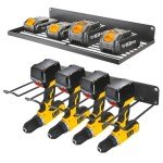 Power Tool Organizer Wall Mount: Cordless Drill Holder Storage Rack - Drill Hanger Battery Tools Shelf for Garage - Gift for Dad and Husband