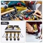 Power Tool Organizer Wall Mount: Cordless Drill Holder Storage Rack - Drill Hanger Battery Tools Shelf for Garage - Gift for Dad and Husband