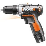 WORX WX128 Cordless Screwdriver 12 V 25 Nm 2 Speed and LED Light Cordless Drill Screwdriver Set for Drilling and Screws with Li-ion Battery, Charger and Case