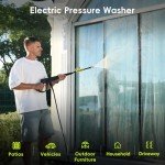 Electric Pressure Washer - 4200 Max PSI, 2.5 GPM Power Washer with 4 Quick-Connect Nozzles, Foam Cannon, 1800 Watt High Pressure Washer for Cars, Decks, Driveways, Home, Patios