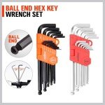 HORUSDY Ratcheting Wrench Set | 48-Piece | Cr-V Steel | 72 Teeth Ratchet Wrench 6-18mm & SAE 1/4-3/4" | with Roll Up Pouch and Allen Wrench