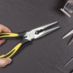 ZUZUAN Premium Long Needle Nose Pliers- 8” & 6‘’, Paper Clamp Precision, High Carbon Steel, Soft Grip with Wire Cutter, Long Nose Cutting Pliers for Home, Fishing, Jewelry, Crafts,2pcs