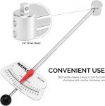 Neiko 03727A 1/4-Inch-Drive Beam Torque Wrench, SAE and MM Bicycle and Automotive Wrench, Reads in 0–80 Inches/Pounds and 0–9 Newton/Meter Increments