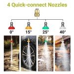 DEKOPRO Power Washer: 2150PSI Max. 1.8GPM Electric Pressure Washer with Hose Reel, Green, DKKHW06