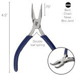 The Beadsmith Bent Chain-Nose Pliers for Crafting and Repair, Jewelry Making Supplies