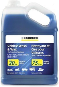 Kärcher Vehicle Wash and Wax, Pressure Washer Detergent, Cleans Cars, Bikes, Trucks, Boats and More, Highly Concentrated, Makes up to 20 gal of Cleaner