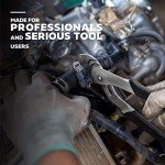 Olympia Tools 10-Inch Tongue and Groove Pliers, Straight Jaw Pliers with Cushion grip, 6 Jaw positions, 2.1" Jaw Capacity