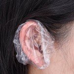 Outus 100 Pack Clear Disposable Ear Protectors Waterproof Ear Covers for Hair Dye, Shower, Bathing