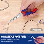 WORKPRO Mini Pliers Set, 3-Piece Small Pliers Tool Kit Includes 4” Diagonal Plier, 5” Long Nose Plier, 6” Needle Nose Plier, for Making Crafts, Repairing Electronic Devices