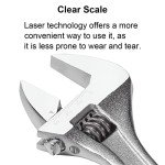 Jetech 8-Inch Adjustable Wrench - Professional Heavy Duty Chrome Vanadium Steel Shifter Spanner with Inch/Metric Scale Wide Caliber Opening