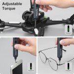 STREBITO Mini Electric Screwdriver Set, 70 in 1 Small Electric Screwdriver Cordless - 64 S2 Preicison Bits, 5 Torque Settings, 4 LED Lights, Mini Power Screwdriver Repair Tool Kit for PC RC Electronic