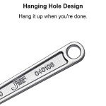 Jetech 8-Inch Adjustable Wrench - Professional Heavy Duty Chrome Vanadium Steel Shifter Spanner with Inch/Metric Scale Wide Caliber Opening