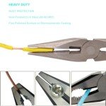 8-Inch Needle Nose Pliers: Paper Clamp Precision, Premium Heavy-Duty CRV Steel, Large Soft Grip with Wire Cutter,Chrome Vanadium Steel Long Nose Cutting Pliers