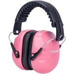 TICONN Noise Cancelling Headphones for Adults, NRR 26dB Ear Muffs for Noise Reduction, Adjustable Ear Muffs for Shooting Range, Construction, Studying, Concerts, and Fireworks (Soft Pink)