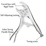 Mr. Pen- 7 Inch Curved Jaw Alloy Steel Locking Pliers with Wire Cutter and Adjustable Wrench