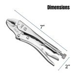 Mr. Pen- 7 Inch Curved Jaw Alloy Steel Locking Pliers with Wire Cutter and Adjustable Wrench