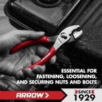 ARROW 6" Slip Joint Pliers, Small Pliers with Thick Dip-Grip Handle, High Carbon Steel, Strong Grip Jaws, Pliers Tool for Gripping, Loosening Nuts and Bolts, Cutting Steel Wire