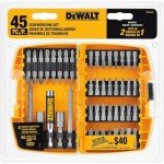 DEWALT Screwdriver Bit Set with Tough Case, 45-Piece (DW2166), Grey/Silver Screwdriving Set with Tough Case