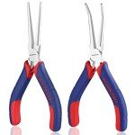 WORKPRO 2-Piece 6" Mini Needle Nose Pliers Set, Long Nose Pliers, Bent Nose Pliers with Comfort Grip Handles, Jewelry Plier For Wire Wrapping, Handmade Craft, Jewelry Making Supplies