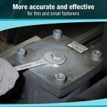 DURATECH Super-Thin Open End Wrench Set, Metric, 8-Piece, Including 5.5, 7, 8, 9, 10, 11, 12, 13, 14, 17, 19, 21, 22, 23, 24, 27 mm, Slim Spanner Set with Rolling Pouch