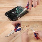 WORKPRO 2-Piece 6" Mini Needle Nose Pliers Set, Long Nose Pliers, Bent Nose Pliers with Comfort Grip Handles, Jewelry Plier For Wire Wrapping, Handmade Craft, Jewelry Making Supplies