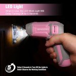 WORKPRO Pink Cordless Screwdriver Set, 3.6V Electric Rechargeable Eccentric Power Screwdriver Kit with 24Pcs Bits, Delay-off LED Light, 2000mAh High-Capacity Battery, Carrying Case Included