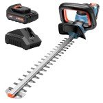 SENIX X2 20 Volt Max* 18-Inch Battery Powered Cordless Hedge Trimmer, Brushless Motor, Double-Sided Dual Action Blades, 3/4" Cutting Capacity, Includes Blade Cover, 2.5 Ah Battery & Charger (HTX2-M)