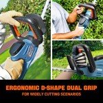 SENIX X2 20 Volt Max* 18-Inch Battery Powered Cordless Hedge Trimmer, Brushless Motor, Double-Sided Dual Action Blades, 3/4" Cutting Capacity, Includes Blade Cover, 2.5 Ah Battery & Charger (HTX2-M)