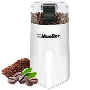 Mueller Living HyperGrind Precision Electric Spice/Coffee Grinder Mill with Large Grinding Capacity and HD Motor also for Spices, Herbs, Nuts, Grains, White