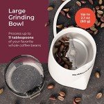 Mueller Living HyperGrind Precision Electric Spice/Coffee Grinder Mill with Large Grinding Capacity and HD Motor also for Spices, Herbs, Nuts, Grains, White