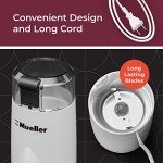 Mueller Living HyperGrind Precision Electric Spice/Coffee Grinder Mill with Large Grinding Capacity and HD Motor also for Spices, Herbs, Nuts, Grains, White