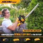HEINPRO Cordless Hedge Trimmer 22-Inch Compatible with DEWALT 20V MAX Battery (Battery not Included), Electric Hedge Trimmer Cordless, Bush Trimmers for Garden, Battery Powered Hedge Trimmers