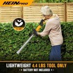 HEINPRO Cordless Hedge Trimmer 22-Inch Compatible with DEWALT 20V MAX Battery (Battery not Included), Electric Hedge Trimmer Cordless, Bush Trimmers for Garden, Battery Powered Hedge Trimmers